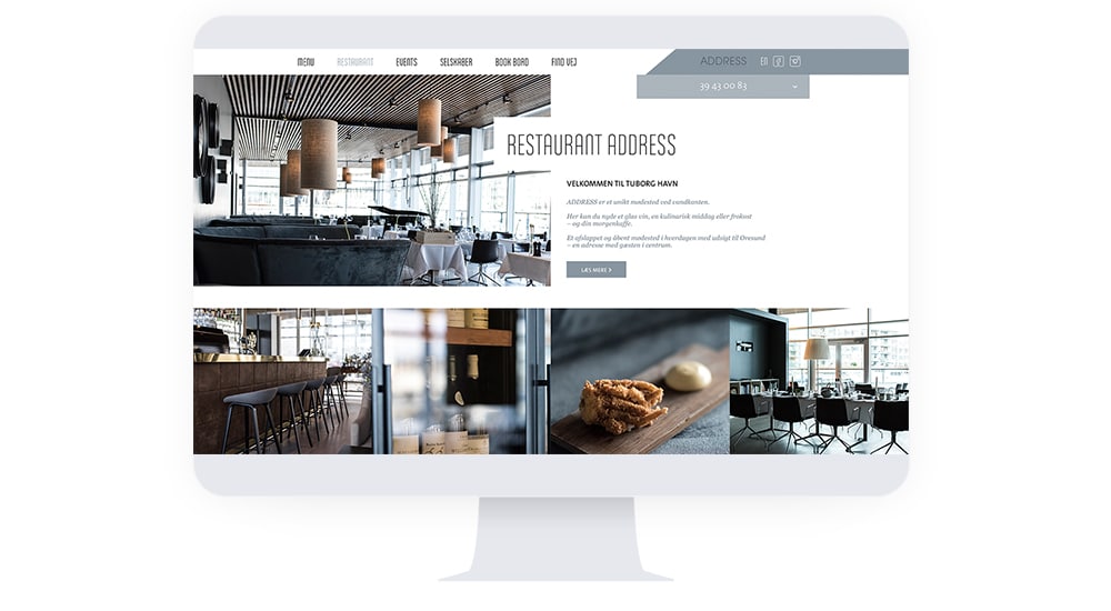Digital strategi & website for Restaurant Address